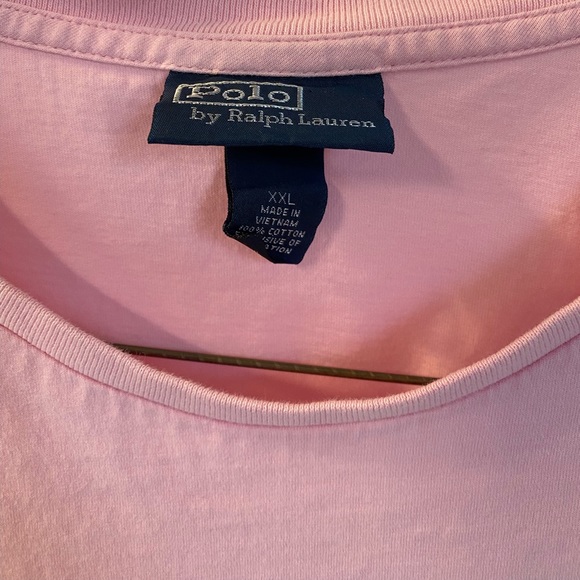 Polo by Ralph Lauren pink short sleeve tee, XXL, good used condition. - Picture 3 of 3